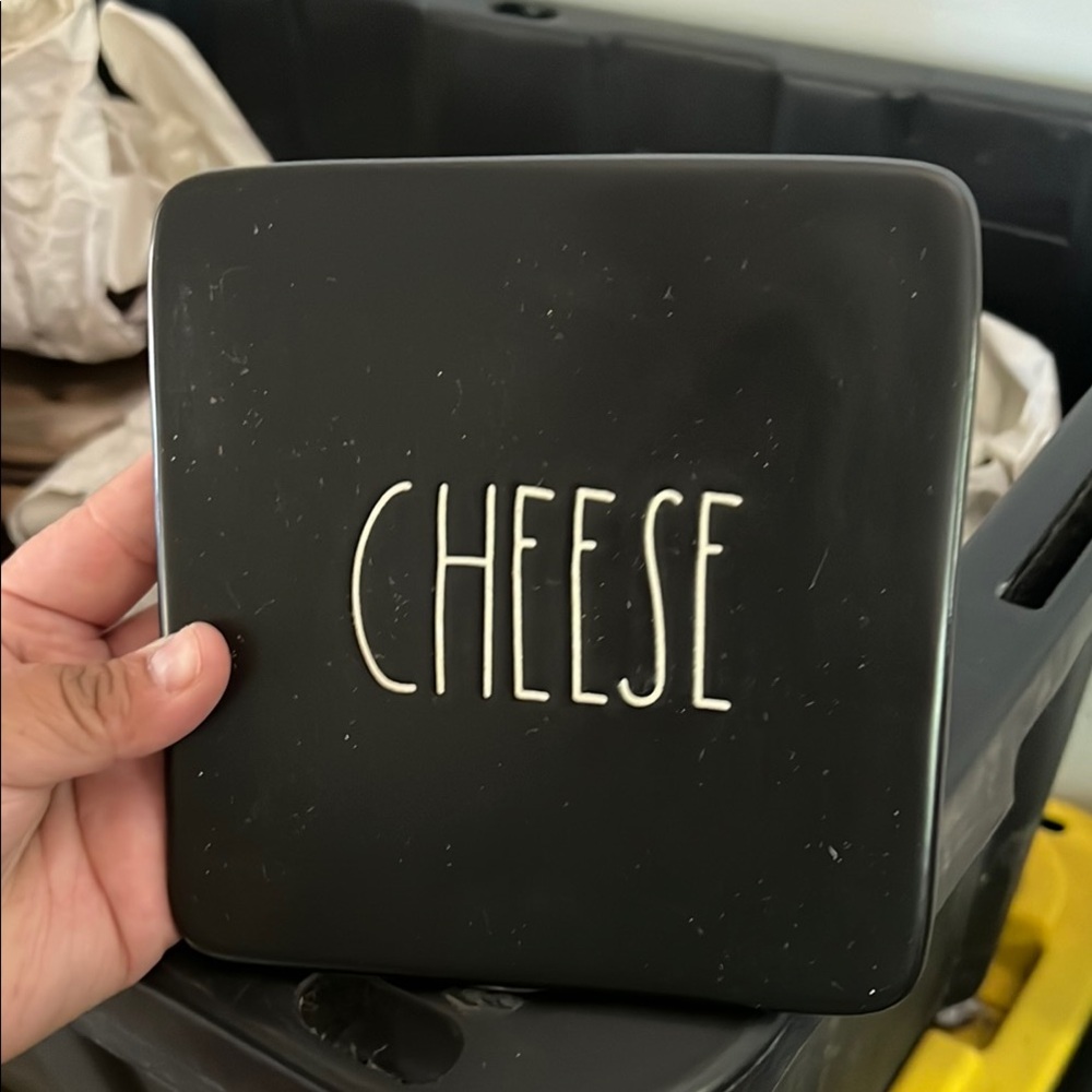 Rae Dunn Black Cheese Plate